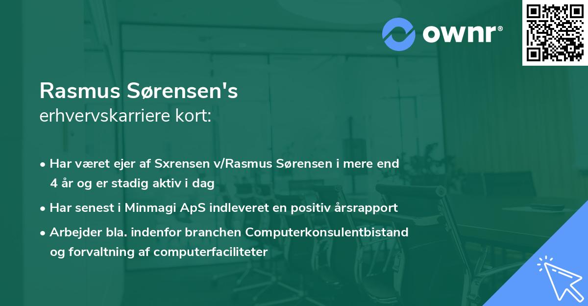 Rasmus Sørensen's erhvervskarriere kort