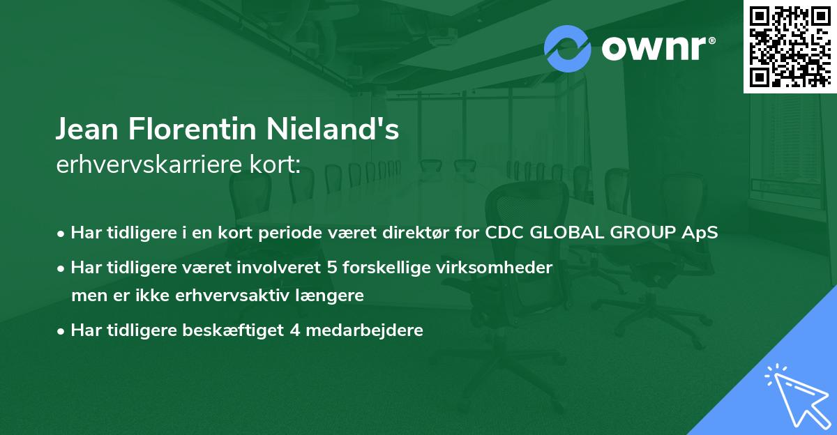 Jean Florentin Nieland's erhvervskarriere kort
