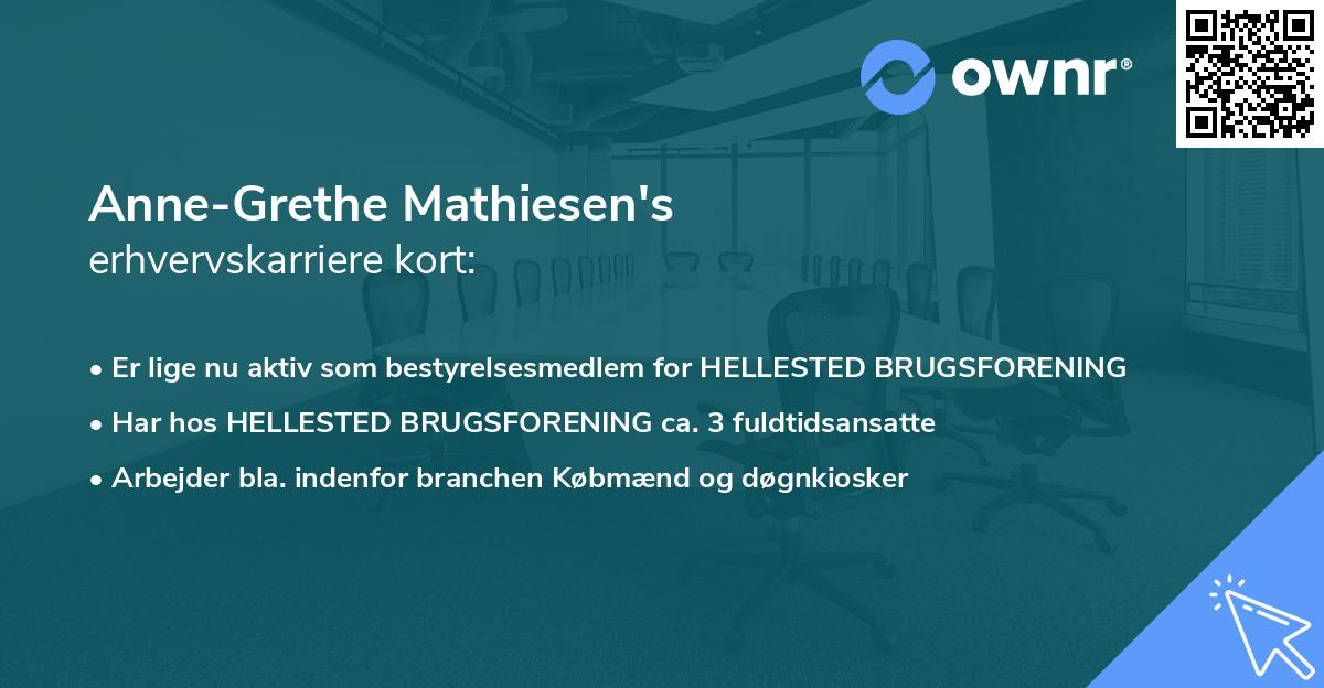 Anne-Grethe Mathiesen's erhvervskarriere kort