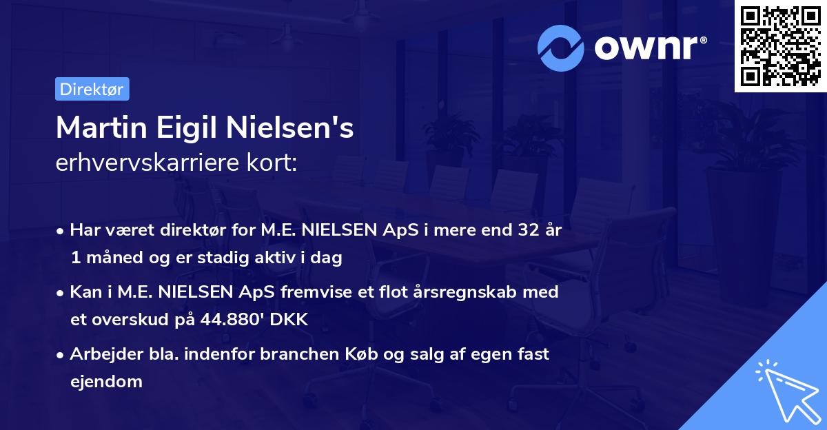 Martin Eigil Nielsen's erhvervskarriere kort