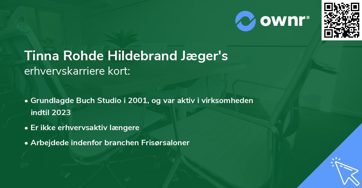 Tinna Rohde Hildebrand Jæger's erhvervskarriere kort