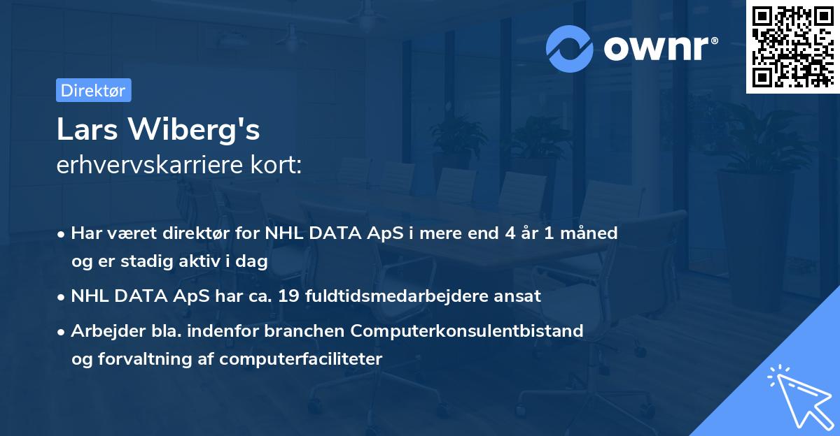 Lars Wiberg's erhvervskarriere kort