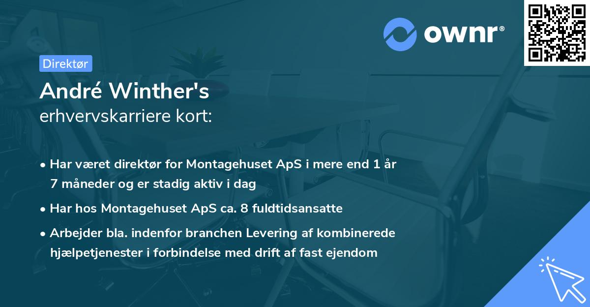 André Winther's erhvervskarriere kort