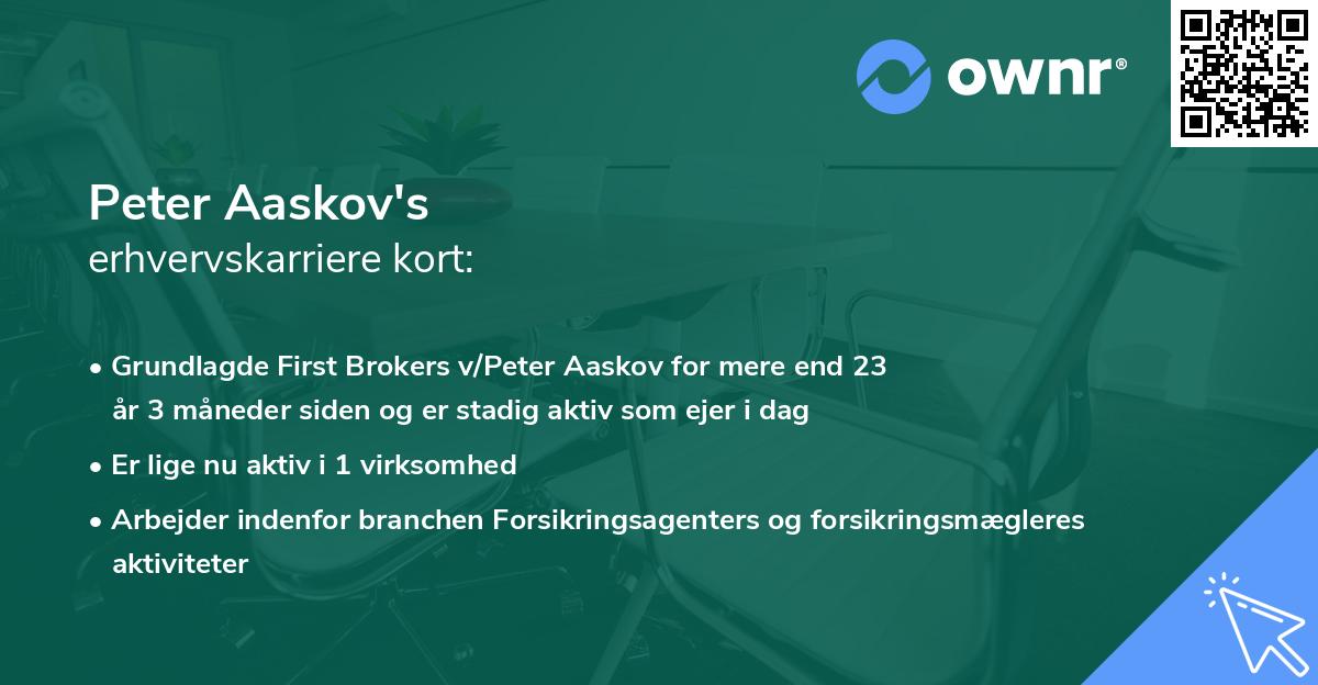 Peter Aaskov's erhvervskarriere kort