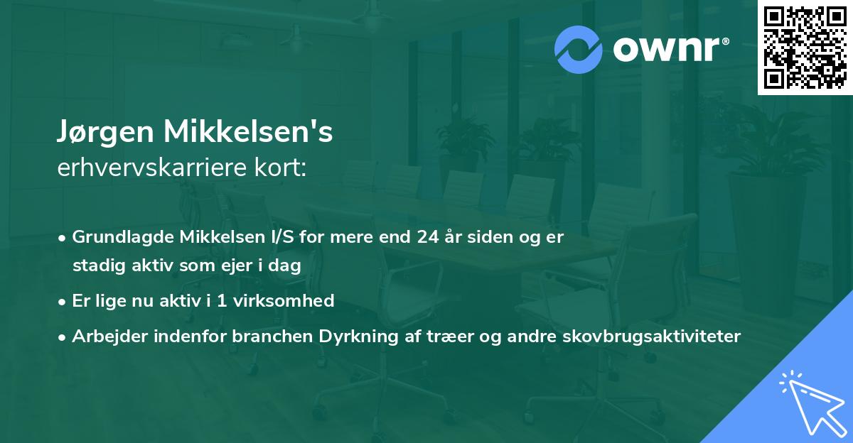 Jørgen Mikkelsen's erhvervskarriere kort