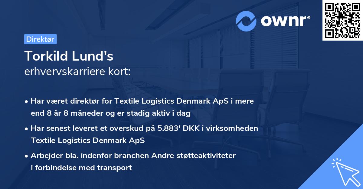 Torkild Lund's erhvervskarriere kort