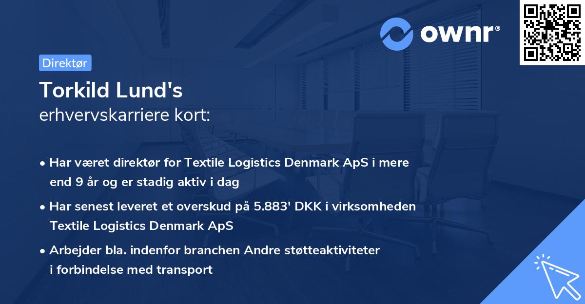 Torkild Lund's erhvervskarriere kort