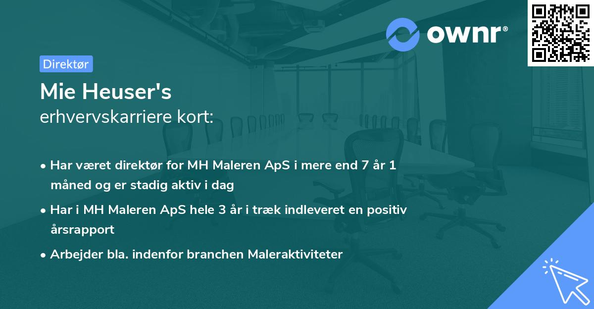 Mie Heuser's erhvervskarriere kort