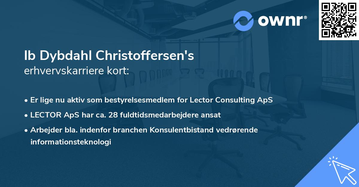 Ib Dybdahl Christoffersen's erhvervskarriere kort