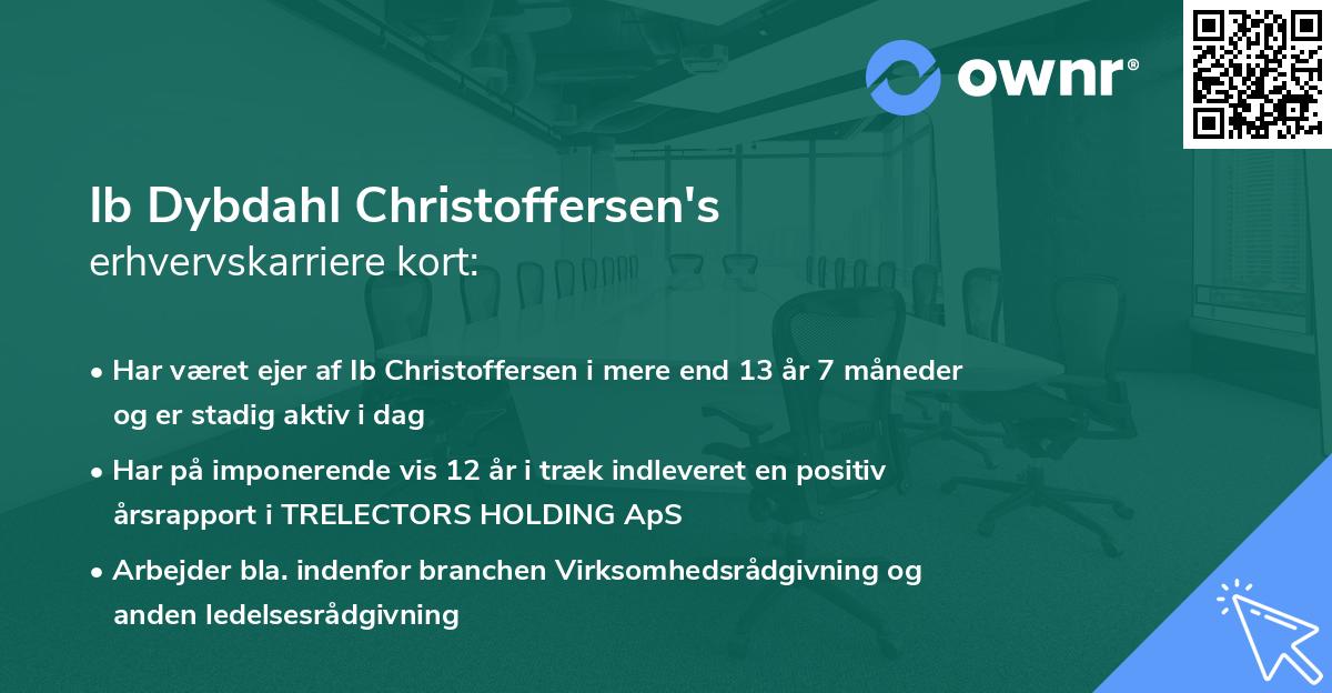 Ib Dybdahl Christoffersen's erhvervskarriere kort