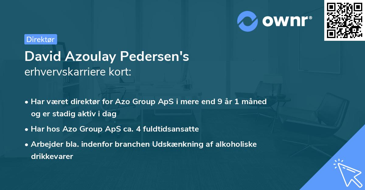 David Azoulay Pedersen's erhvervskarriere kort