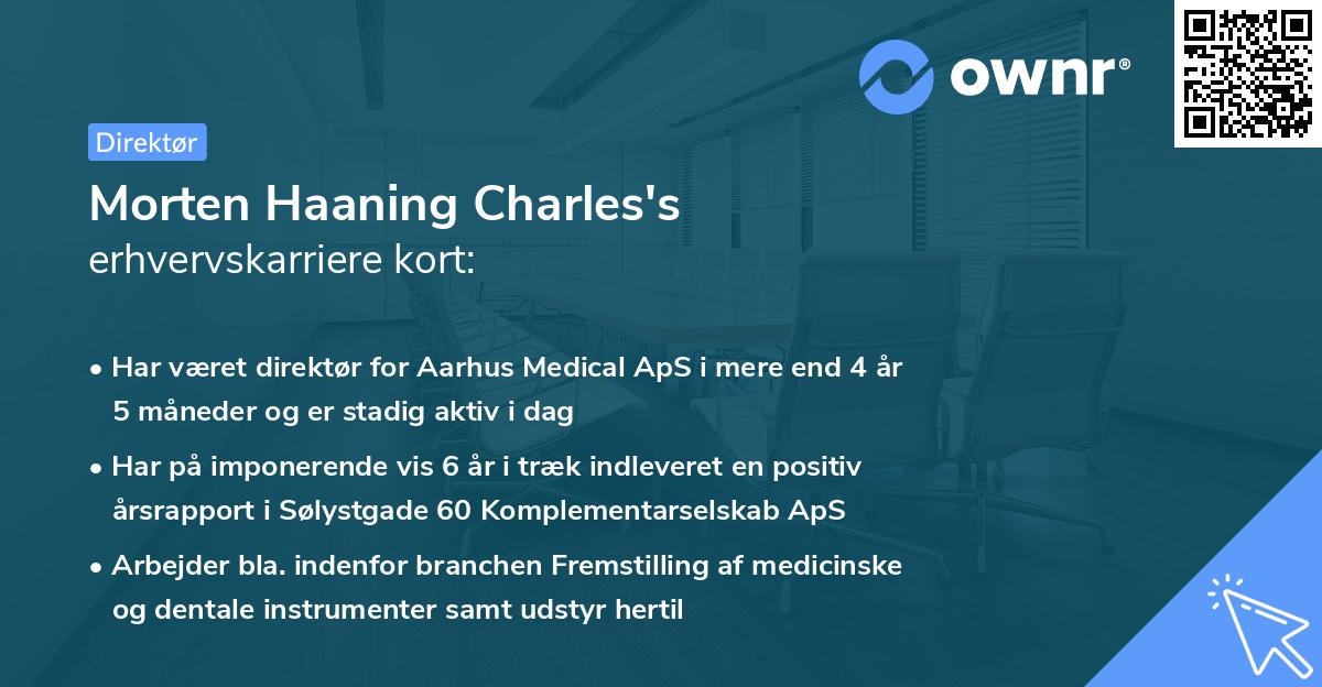 Morten Haaning Charles's erhvervskarriere kort