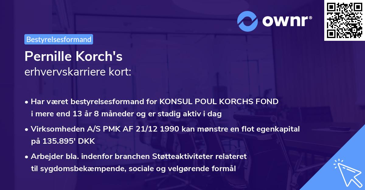 Pernille Korch's erhvervskarriere kort