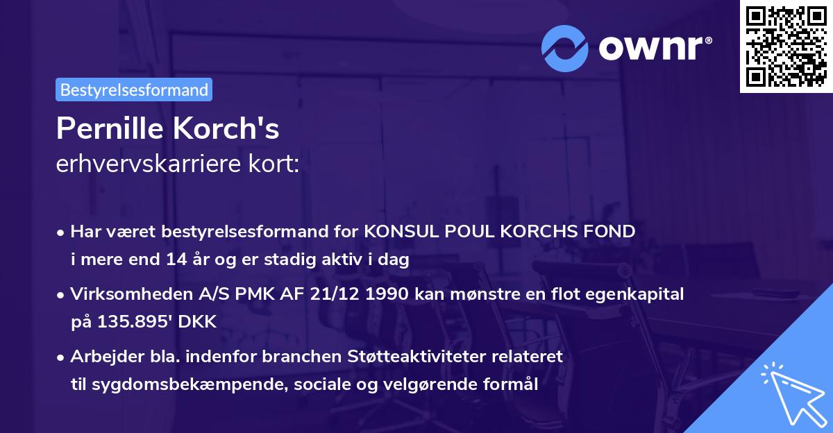 Pernille Korch's erhvervskarriere kort