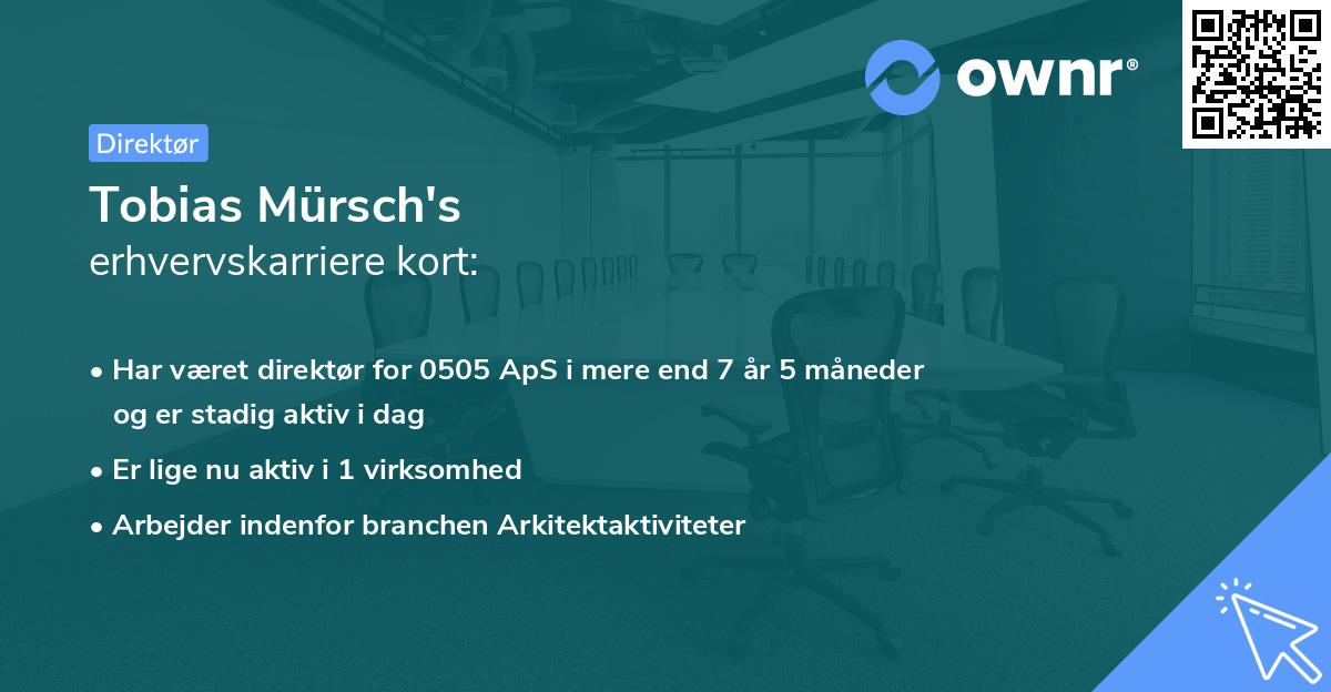 Tobias Mürsch's erhvervskarriere kort