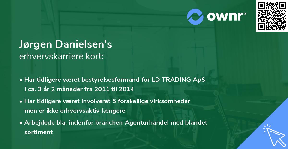 Jørgen Danielsen's erhvervskarriere kort