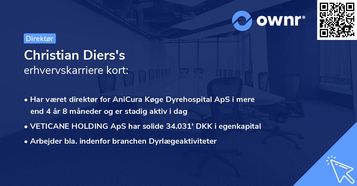 Christian Diers's erhvervskarriere kort