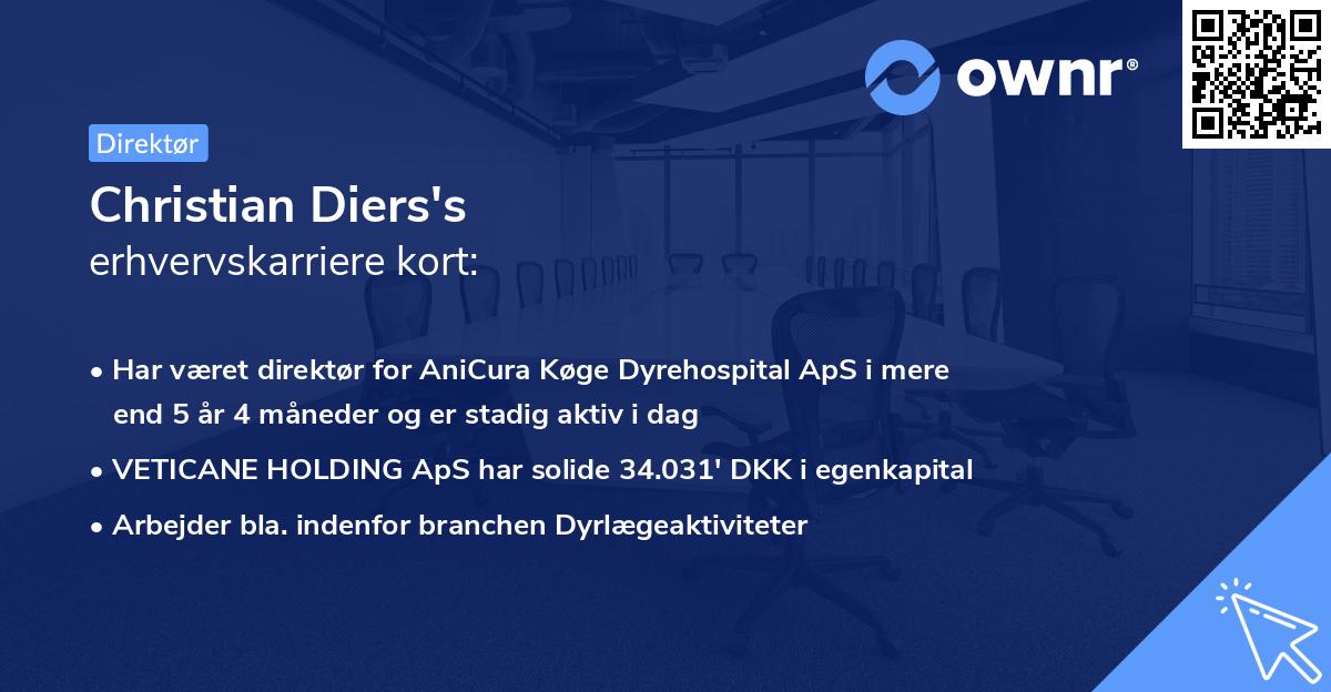 Christian Diers's erhvervskarriere kort