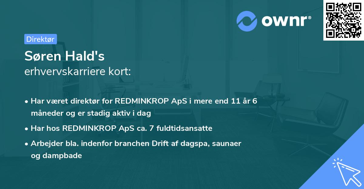 Søren Hald's erhvervskarriere kort