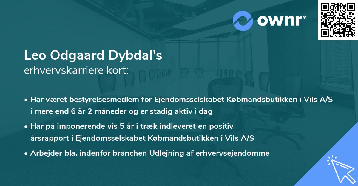 Leo Odgaard Dybdal's erhvervskarriere kort