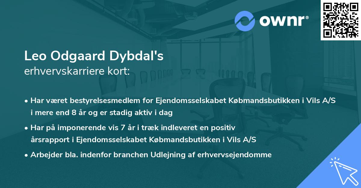 Leo Odgaard Dybdal's erhvervskarriere kort