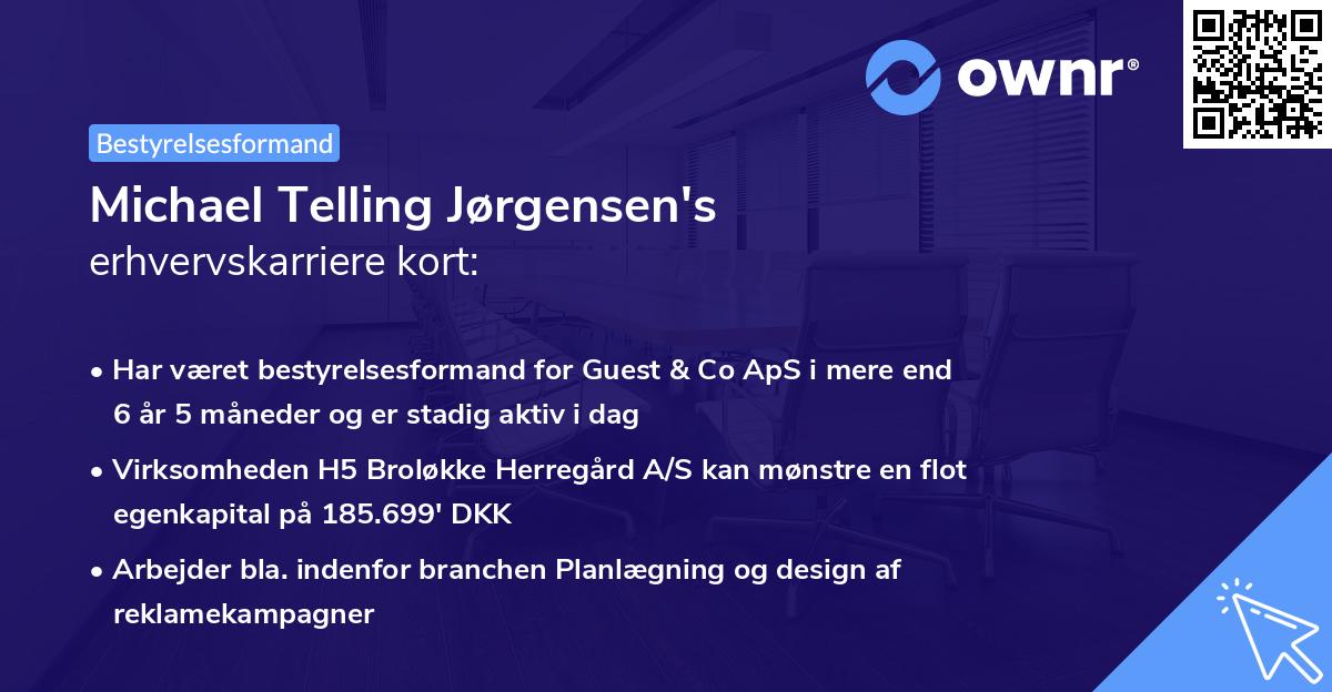 Michael Telling Jørgensen's erhvervskarriere kort