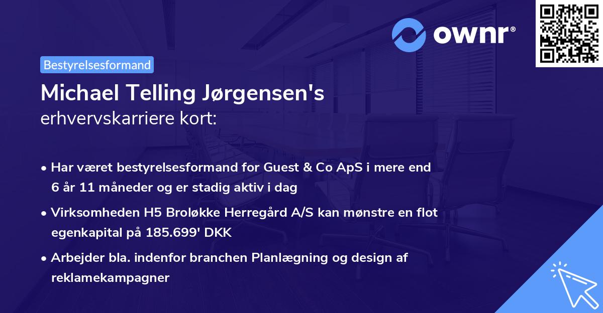 Michael Telling Jørgensen's erhvervskarriere kort