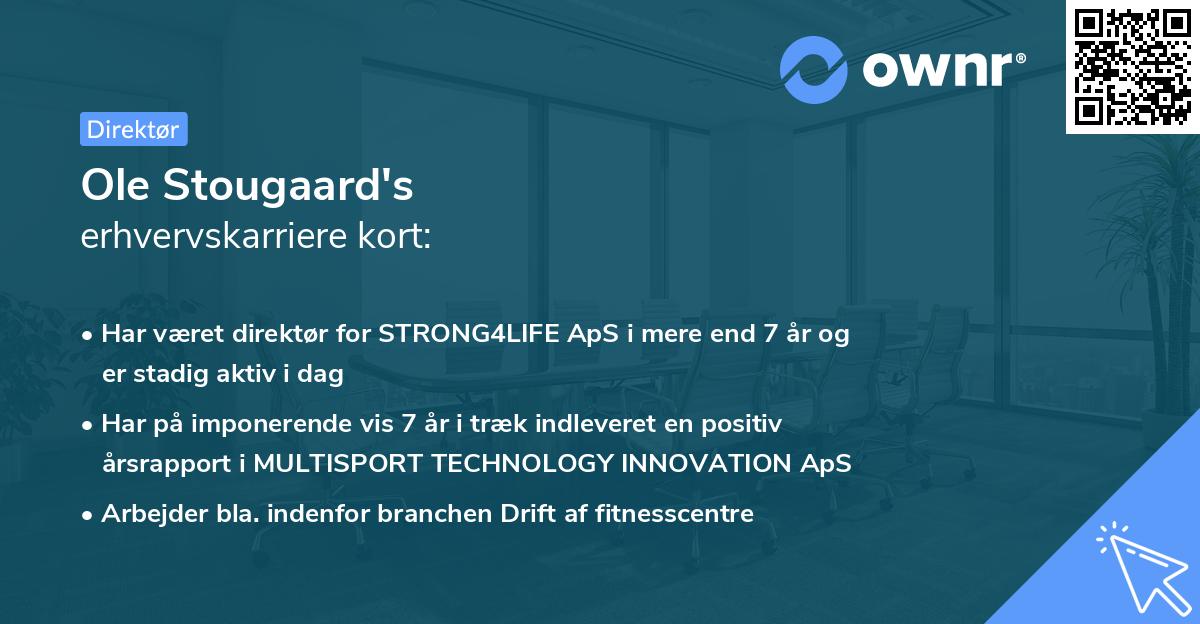 Ole Stougaard's erhvervskarriere kort