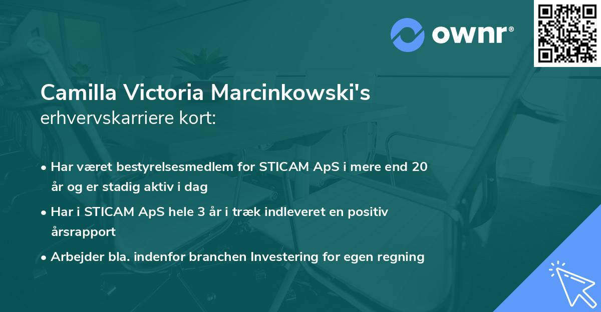 Camilla Victoria Marcinkowski's erhvervskarriere kort
