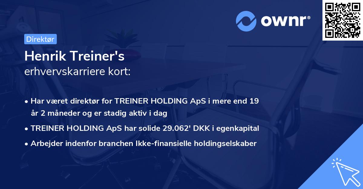 Henrik Treiner's erhvervskarriere kort
