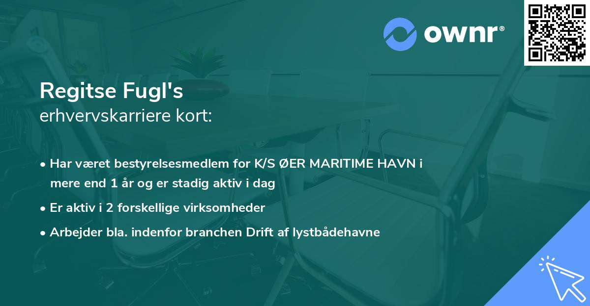 Regitse Fugl's erhvervskarriere kort