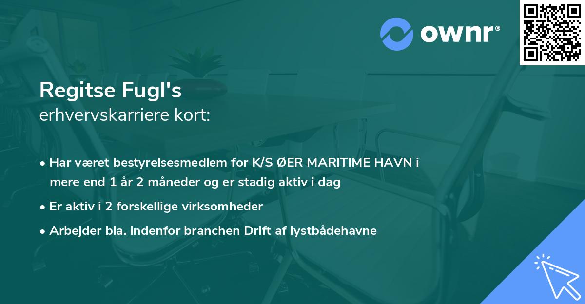 Regitse Fugl's erhvervskarriere kort