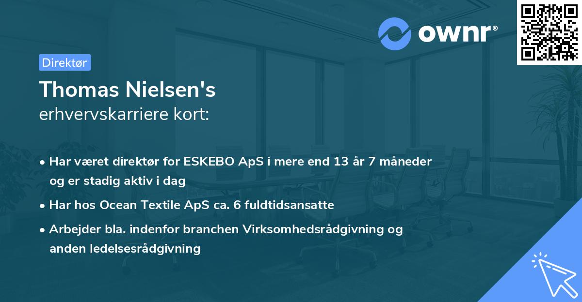 Thomas Nielsen's erhvervskarriere kort