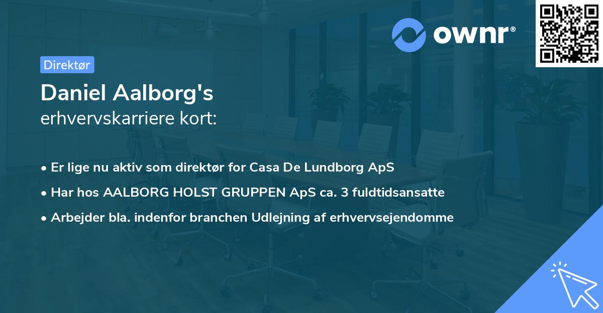 Daniel Aalborg's erhvervskarriere kort