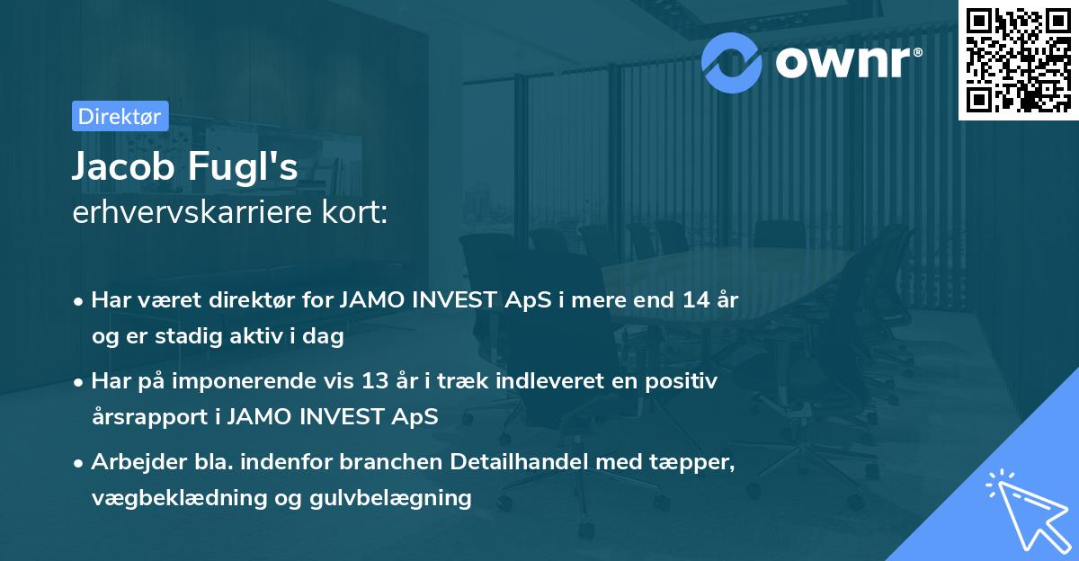 Jacob Fugl's erhvervskarriere kort