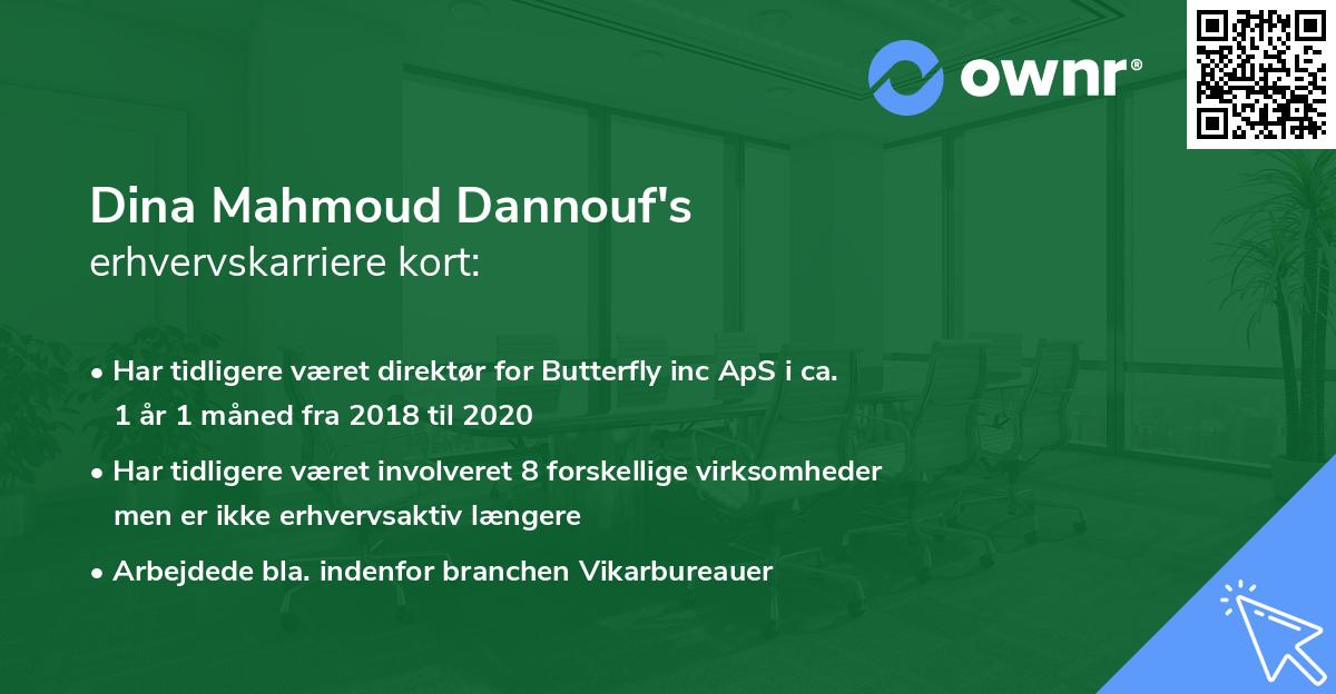 Dina Mahmoud Dannouf's erhvervskarriere kort