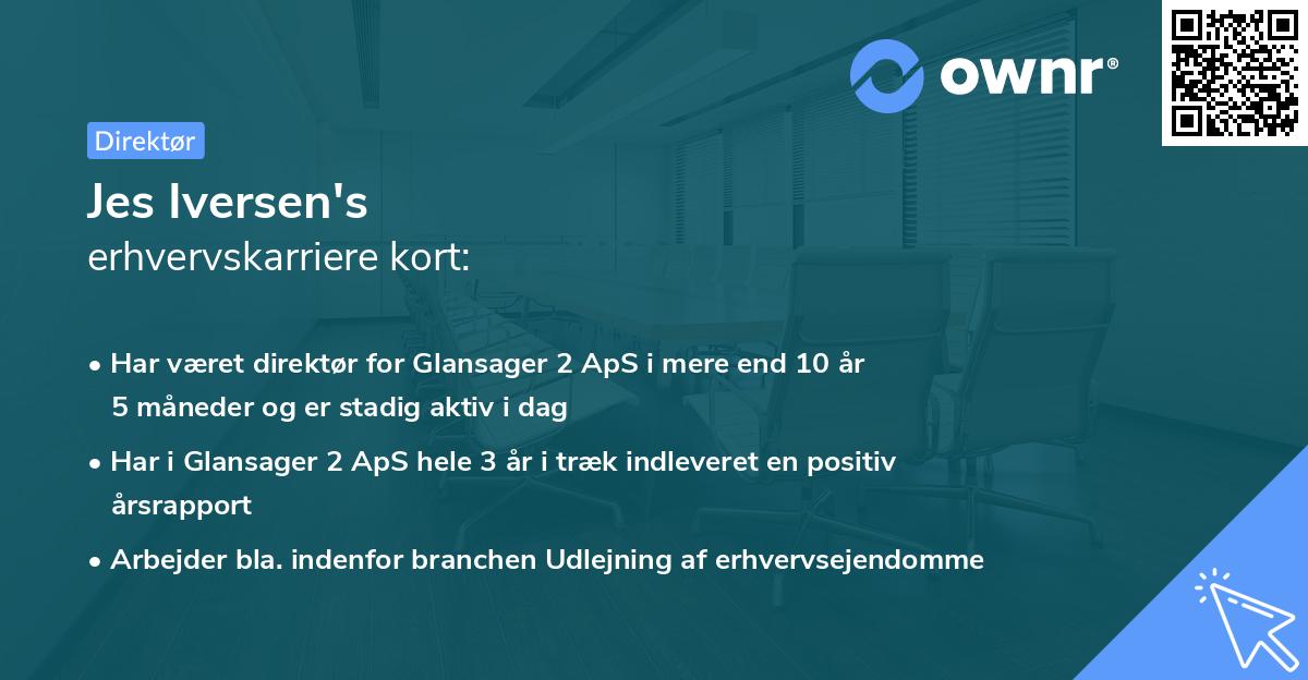 Jes Iversen's erhvervskarriere kort