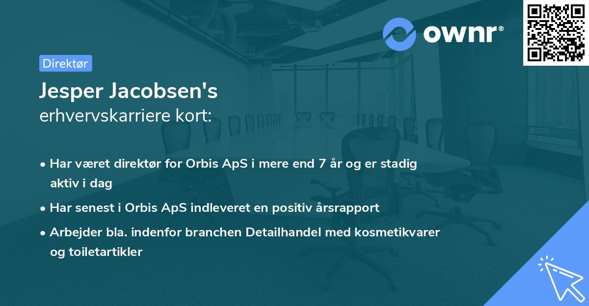 Jesper Jacobsen's erhvervskarriere kort