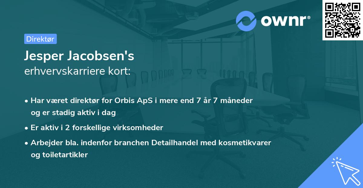Jesper Jacobsen's erhvervskarriere kort