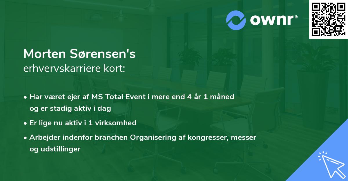 Morten Sørensen's erhvervskarriere kort