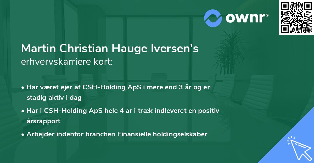 Martin Christian Hauge Iversen's erhvervskarriere kort