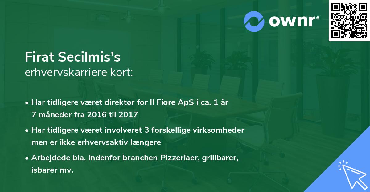 Firat Secilmis's erhvervskarriere kort