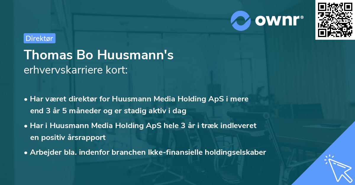 Thomas Bo Huusmann's erhvervskarriere kort