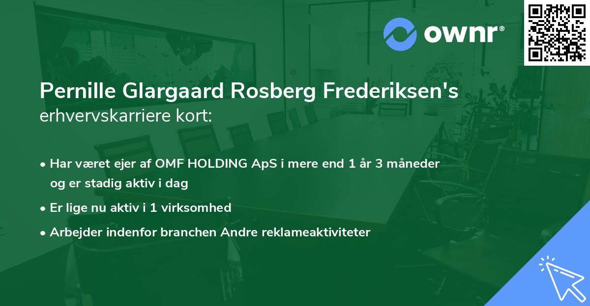 Pernille Glargaard Rosberg Frederiksen's erhvervskarriere kort