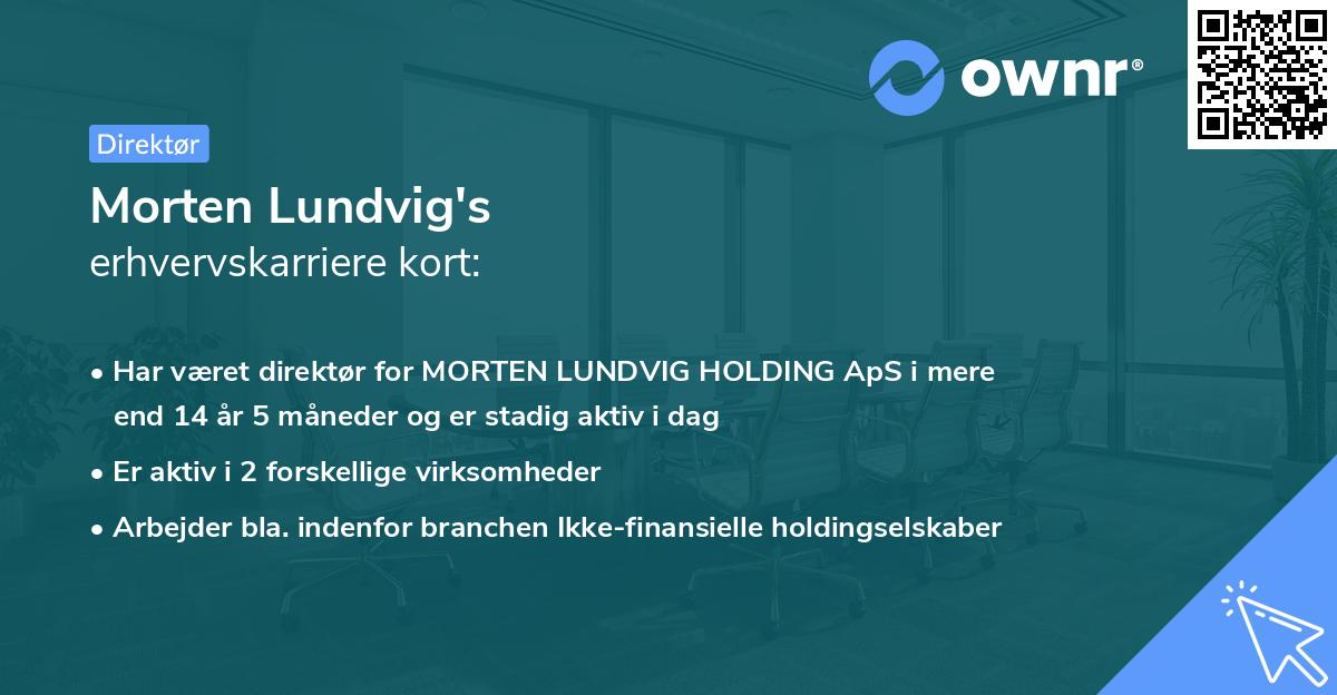 Morten Lundvig's erhvervskarriere kort