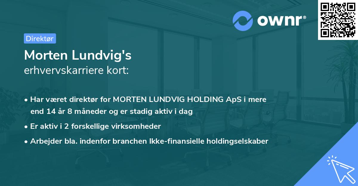 Morten Lundvig's erhvervskarriere kort