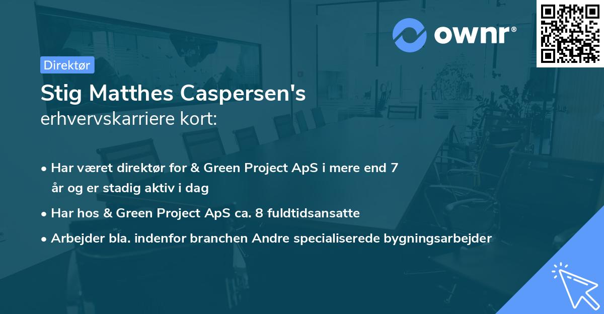 Stig Matthes Caspersen's erhvervskarriere kort
