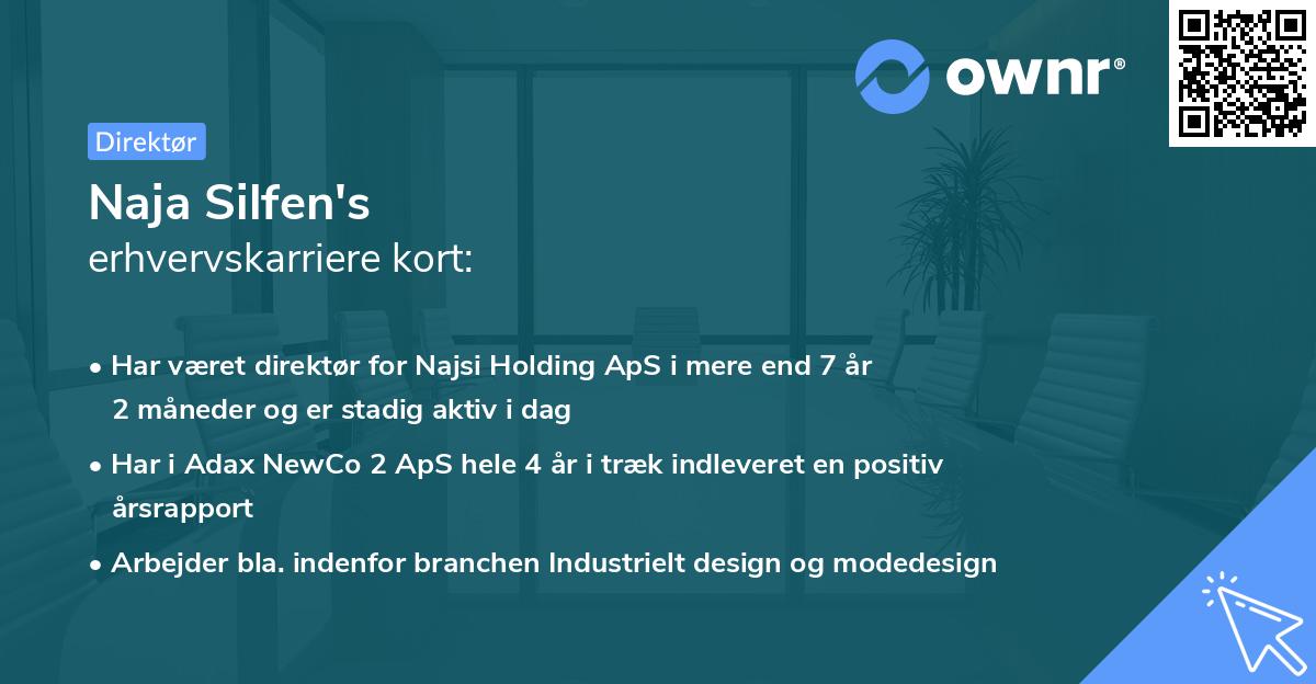 Naja Silfen's erhvervskarriere kort