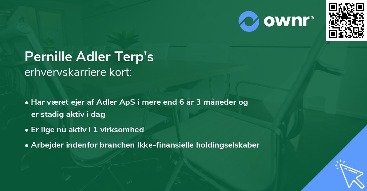 Pernille Adler Terp's erhvervskarriere kort