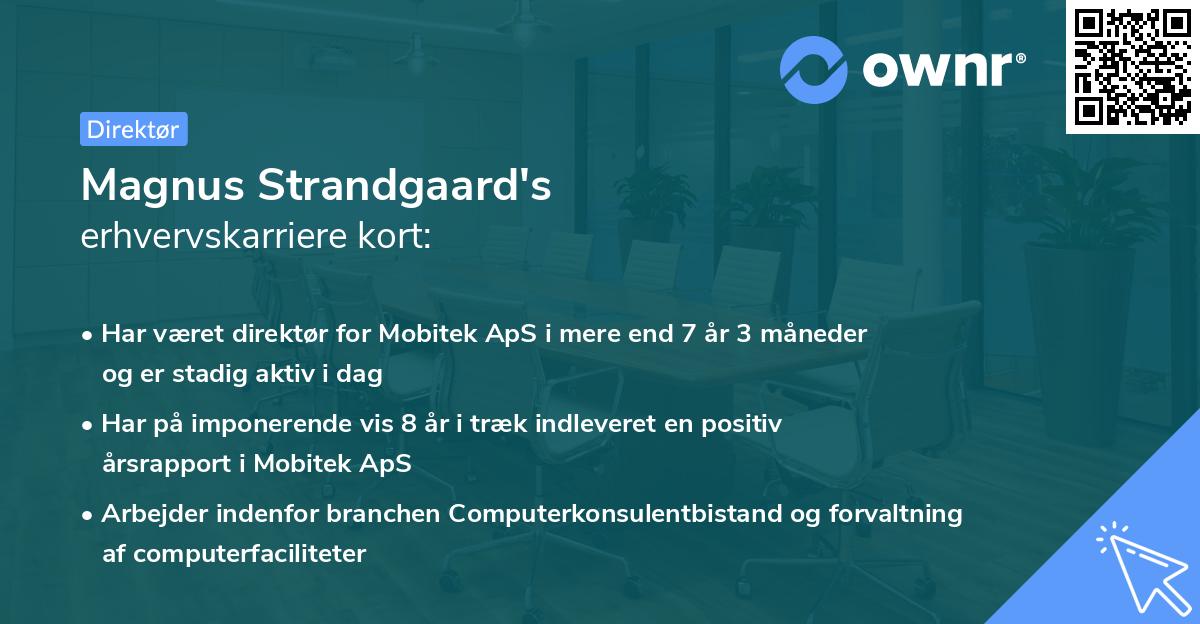 Magnus Strandgaard's erhvervskarriere kort